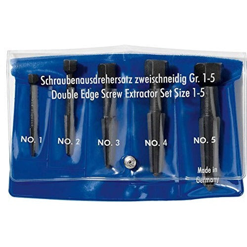 Rennsteig 471 900 3 - Rennsteig double-edged screw extractor set (5 pieces in plastic bag)