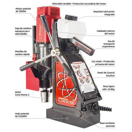 Rotabroach ELEMENT 100 - Taladro base magnética Rotabroach ELEMENT 100 - Ferrotecnia