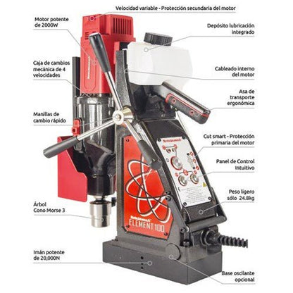 Rotabroach ELEMENT 100 - Taladro base magnética Rotabroach ELEMENT 100 - Ferrotecnia