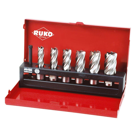 Ruko 108820 - Juego de 6 brocas huecas HSS vástago Weldon