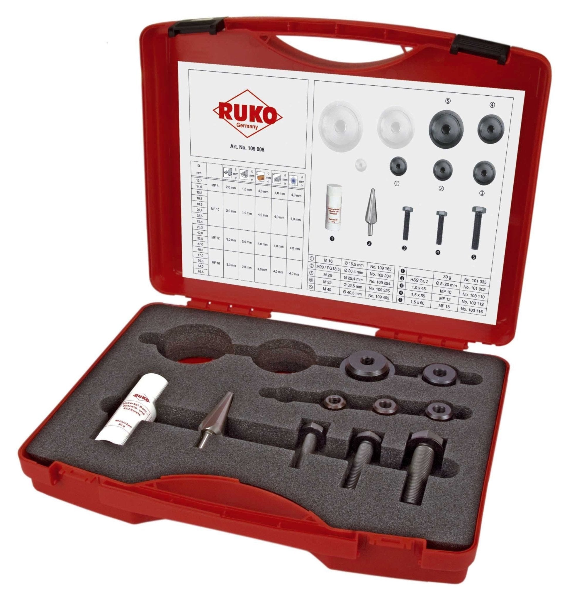 Ruko 109006 - Juego de 5 punzonadores de tornillo - Ferrotecnia