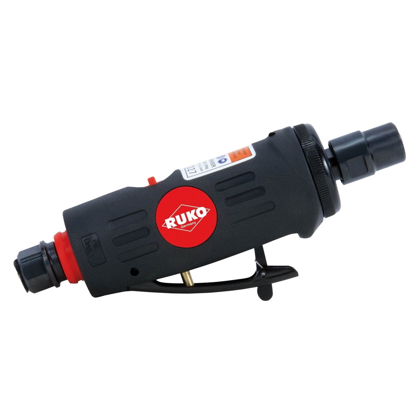 Ruko 116100L - Mini straight pneumatic grinder, 196 mm long