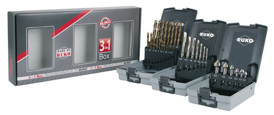 Ruko 131003 - Estuche profesional 3 en 1 para trabajos en metal (21514RO+102152RO+245061RO) - Ferrotecnia