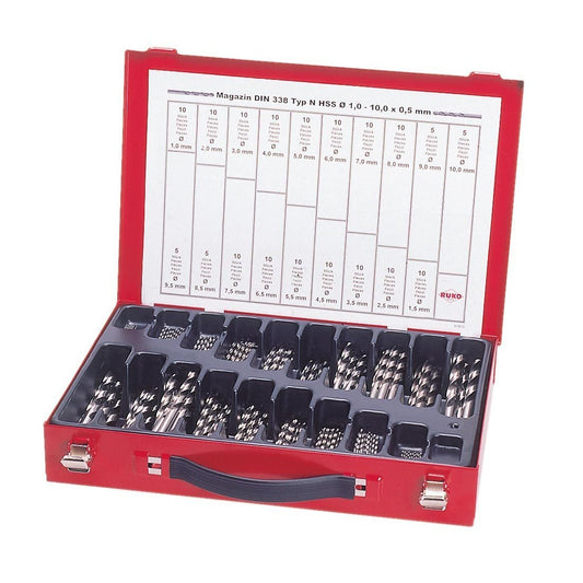 Ruko 215200 - Juego de 170 brocas HSS rectificadas