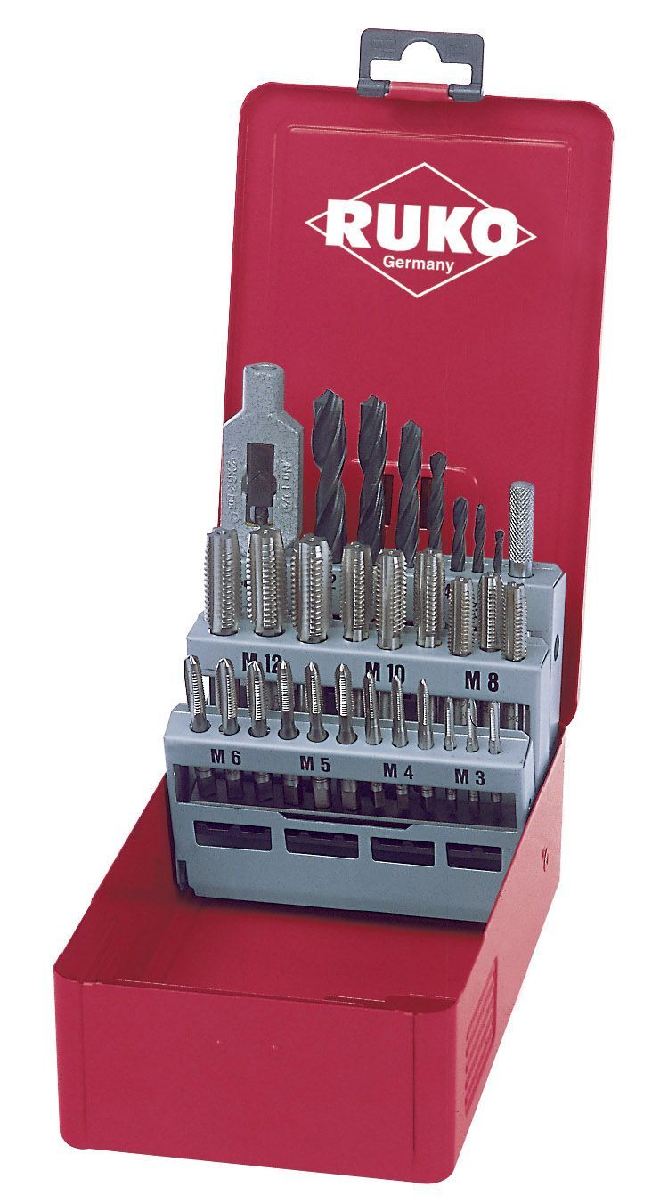 Ruko 245003 - Juego de 29 machos de roscar + brocas - Ferrotecnia