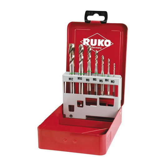 Ruko 245062 - Jeu de 7 tarauds machine M DIN 371 / 376 HSS-Co 5 rectifiés Type C