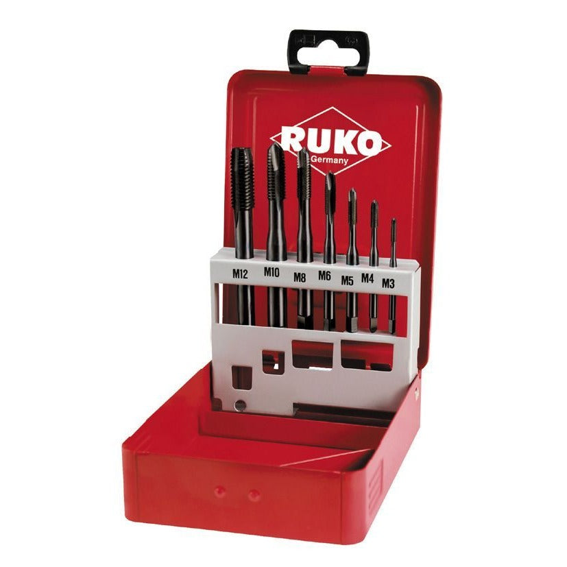 Ruko 245063 - Jeu de 7 tarauds machine M DIN 371 / 376 HSS-Co VAP rectifiés pour acier inoxydable Type B