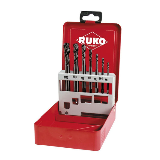 Ruko 245064 - Jeu de 7 tarauds machine M DIN 371 / 376 HSS-Co VAP rectifiés pour acier inoxydable Type C