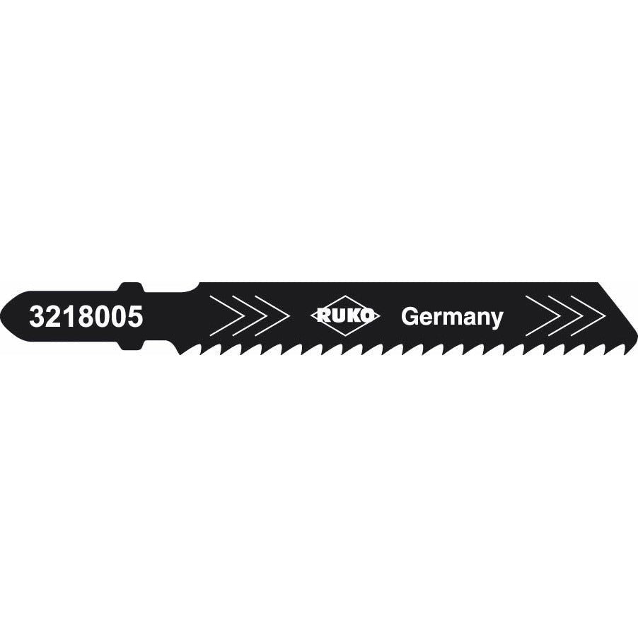 Ruko 3218005 - Pack de 5 sierras de calar HCS acero 77 mm (Equivalencia Bosch T 119 B)