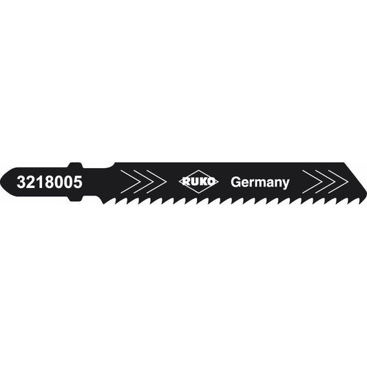 Ruko 3218005 - Pack de 5 sierras de calar HCS acero 77 mm (Equivalencia Bosch T 119 B)