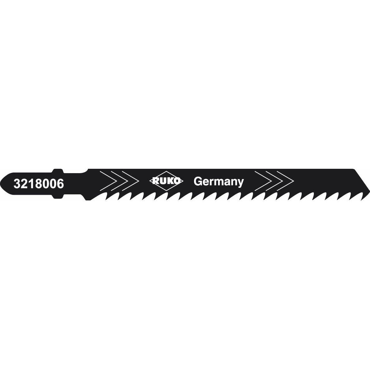 Ruko 3218006 - Pack de 5 sierras de calar HCS acero 100 mm (Equivalencia Bosch T 144 D) - Ferrotecnia
