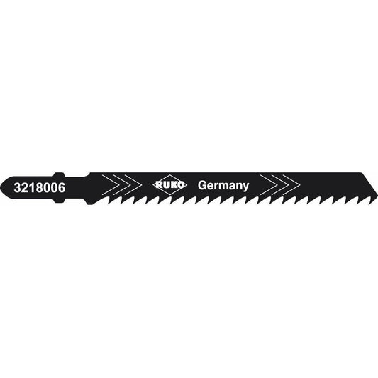 Ruko 3218006 - Pack de 5 sierras de calar HCS acero 100 mm (Equivalencia Bosch T 144 D) - Ferrotecnia