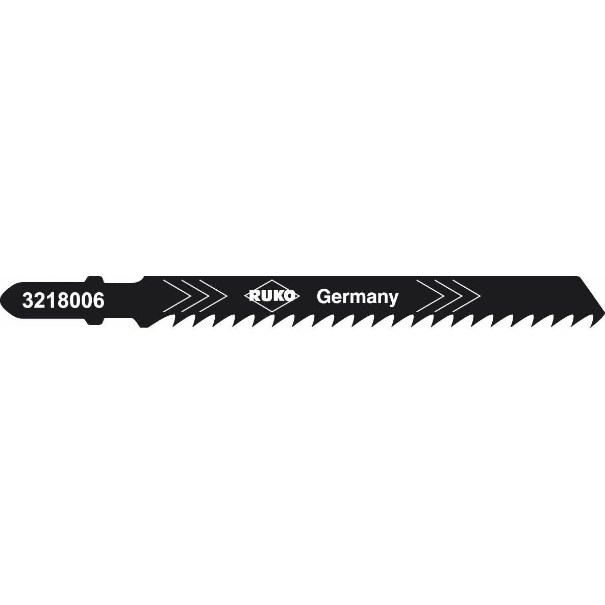 Ruko 3218006 - Pack de 5 sierras de calar HCS acero 100 mm (Equivalencia Bosch T 144 D)