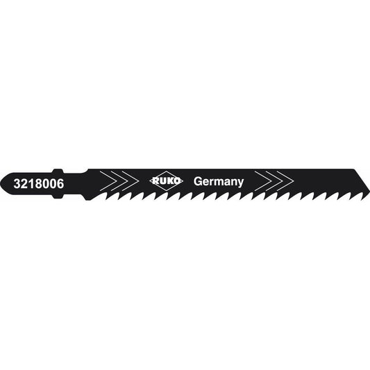 Ruko 3218006 - Pack de 5 sierras de calar HCS acero 100 mm (Equivalencia Bosch T 144 D)