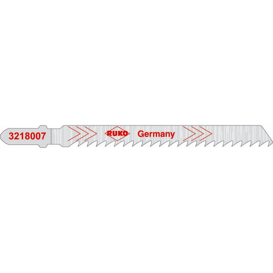 Ruko 3218007 - Pack de 5 sierras de calar HCS acero 100 mm (Equivalencia Bosch T 101 D)