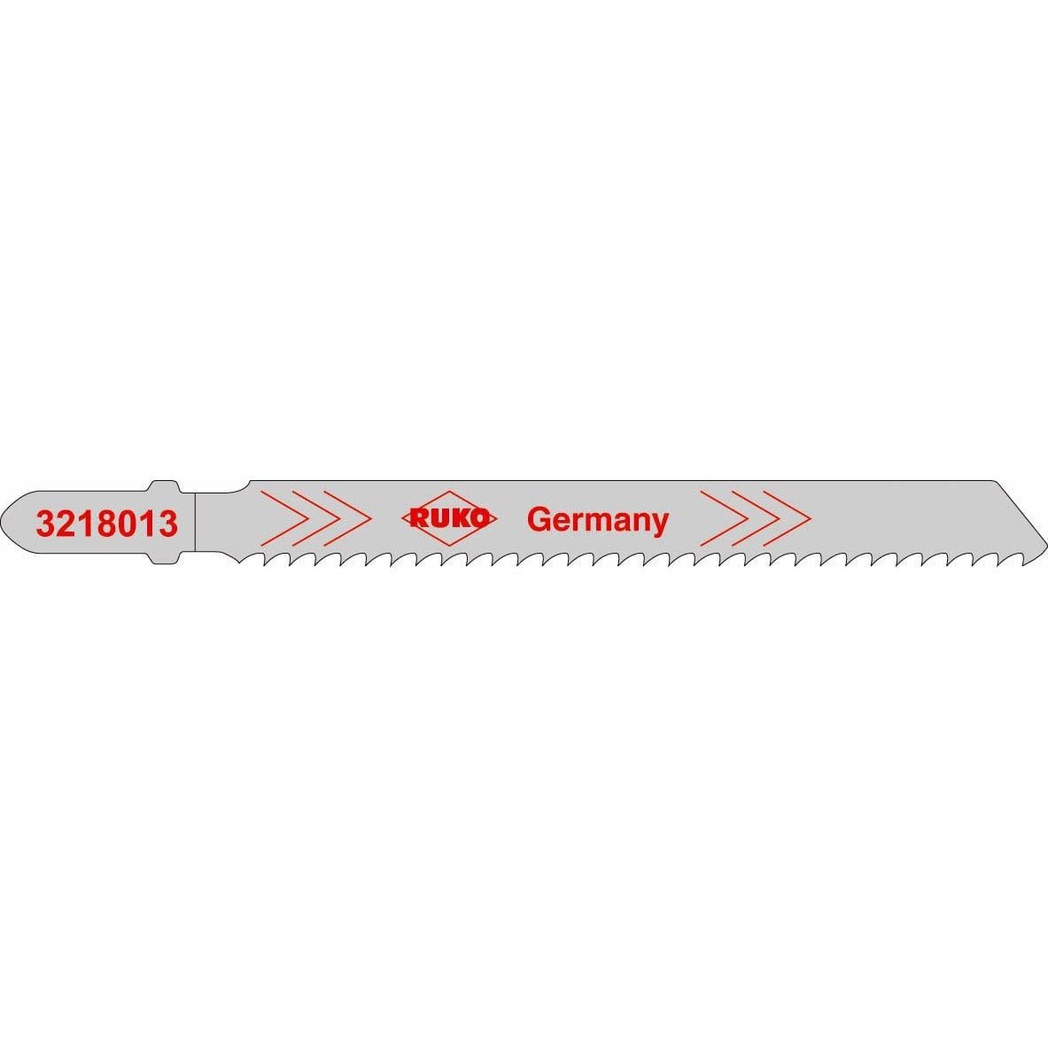 Ruko 3218013 - Pack de 5 sierras de calar HSS acero 100 mm (Equivalencia Bosch T 127 D) - Ferrotecnia