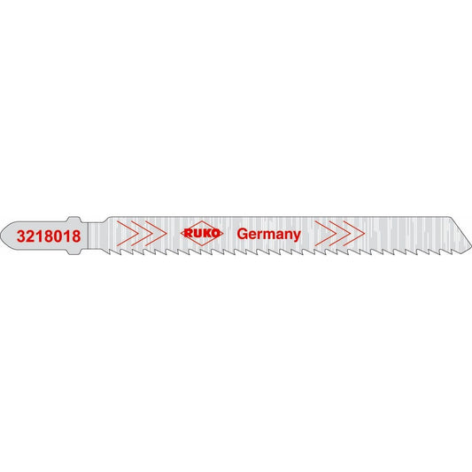 Ruko 3218018 - Pack de 5 sierras de calar HCS acero 100 mm (Equivalencia Bosch T 101 BR)