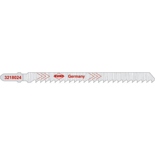 Ruko 3218024 - Pack de 5 sierras de calar HCS acero 132 mm (Equivalencia Bosch T 301 DL) - Ferrotecnia