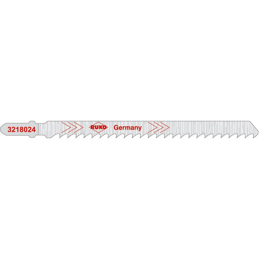 Ruko 3218024 - Pack de 5 sierras de calar HCS acero 132 mm (Equivalencia Bosch T 301 DL)