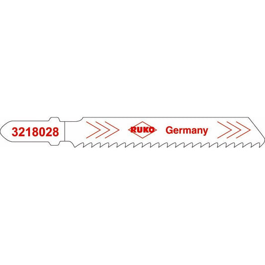 Ruko 3218028 - Pack de 5 sierras de calar HSS acero corte ultra rápido 77 mm (Equivalencia Bosch T 118 BF)