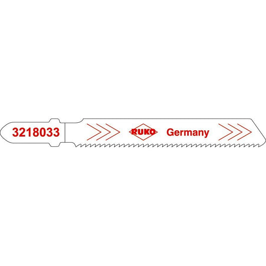 Ruko 3218033 - Pack de 5 sierras de calar HSS acero corte ultra rápido 77 mm (Equivalencia Bosch T 118 AF)