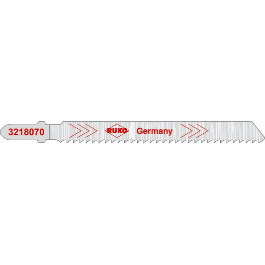 Ruko 3218070 - Pack de 5 sierras de calar HCS acero 100 mm (Equivalencia Bosch T 111 C)