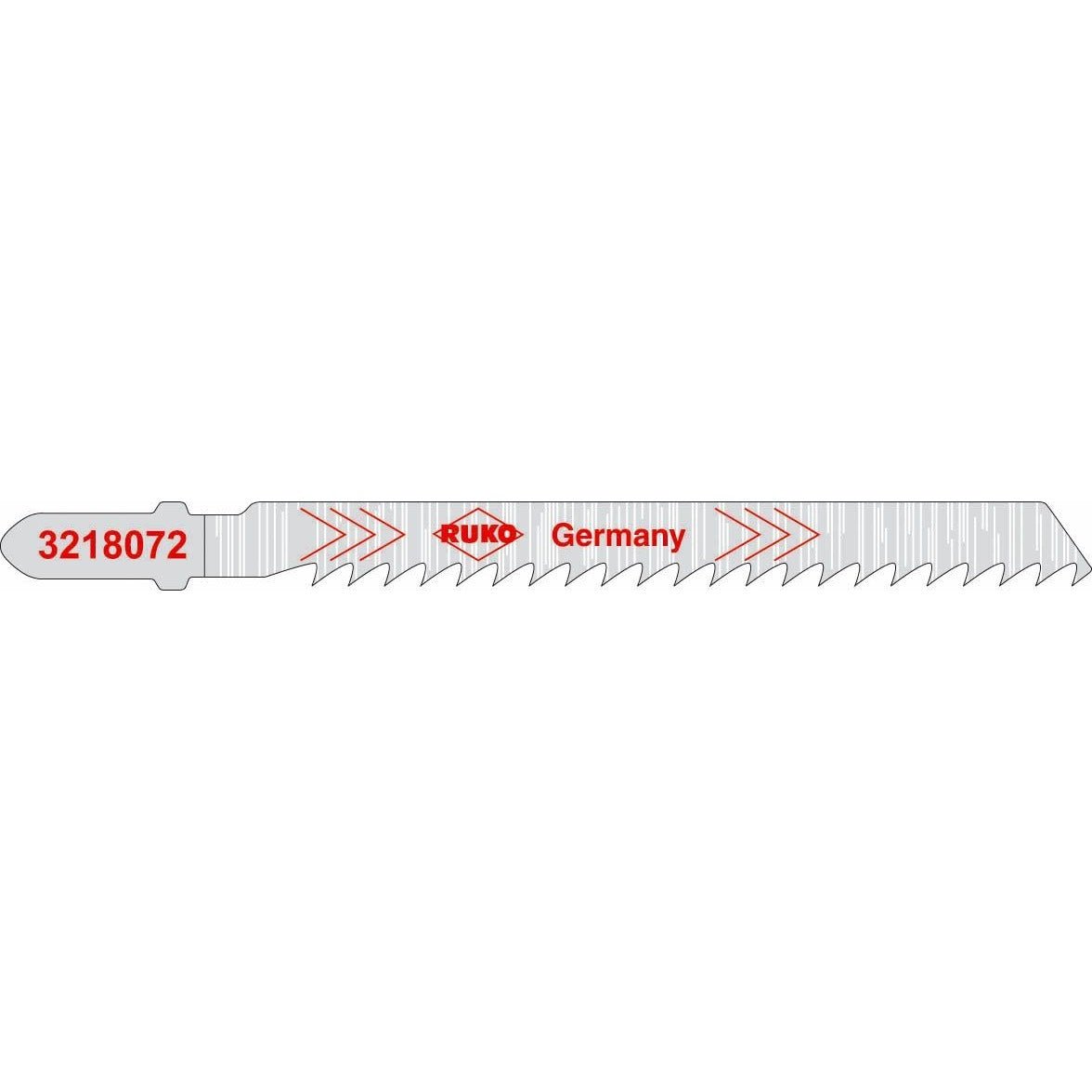 Ruko 3218072 - Pack de 5 sierras de calar HCS acero 100 mm (Equivalencia Bosch T 244 D) - Ferrotecnia