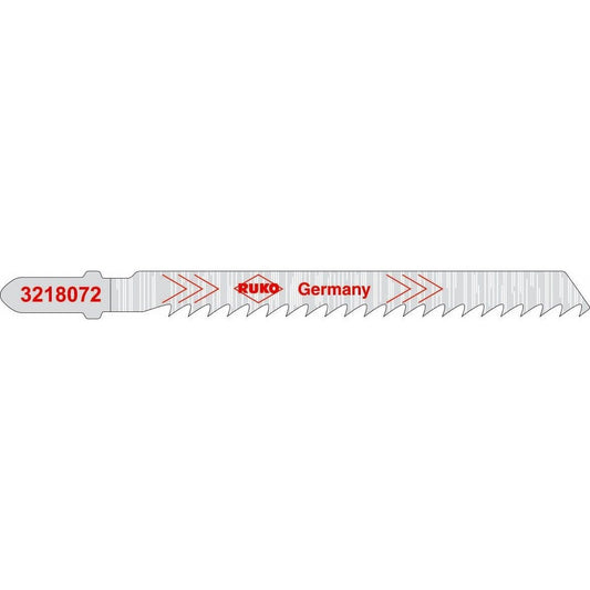Ruko 3218072 - Pack de 5 sierras de calar HCS acero 100 mm (Equivalencia Bosch T 244 D) - Ferrotecnia