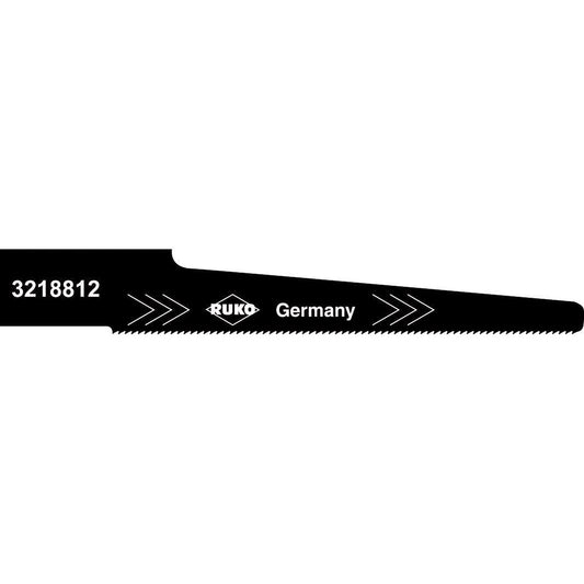 Ruko 3218812 - Pack de 5 sierras de calar acero de corte ultra rápido para sierras neumáticas de carrocería, 91,5 mm (paso 0,8 mm)