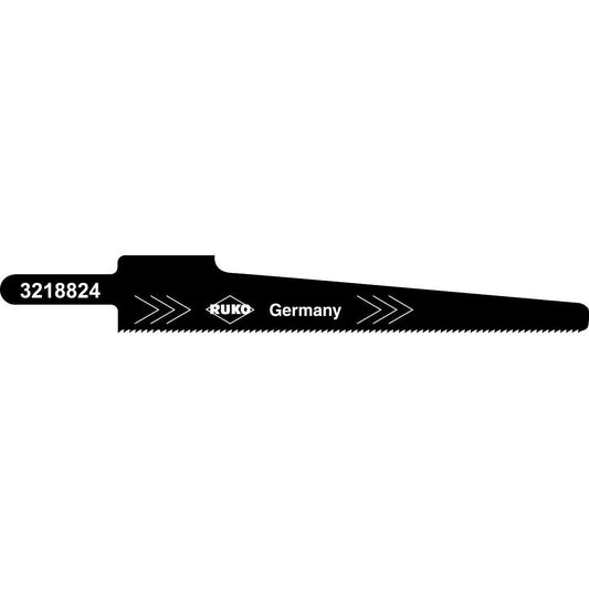 Ruko 3218832 - Pack de 5 sierras de calar acero de corte ultra rápido para sierras neumáticas de carrocería, 96 mm (paso 0,8 mm)