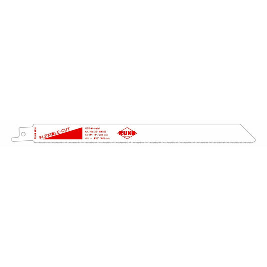 Ruko 33189165 - Pack de 5 sierras de sable acero de corte ultra rápido (Bosch S 1122 BF) Largo 225 mm; Paso 1,8 mm