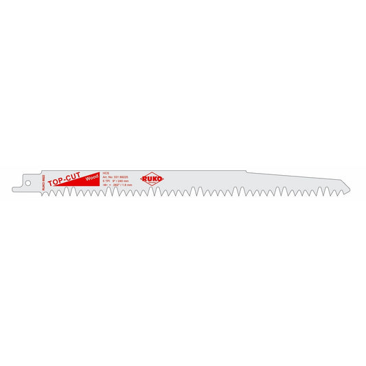 Ruko 33189225 - Pack de 5 sierras de sable HCS acero (Bosch S 1531 L) Largo 240 mm; Paso 4/6,5 mm