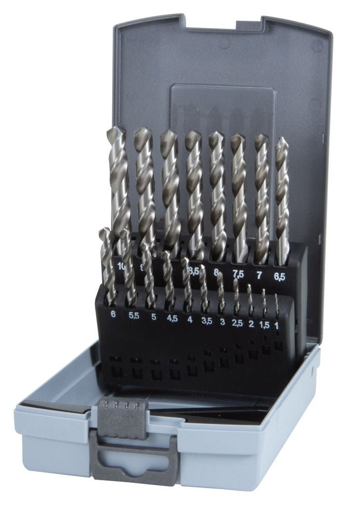 Ruko 815215RO - Juegos de 23 brocas helicoidales DiN 338 tipo N con plaquita de corte de metal duro soldada - Ferrotecnia