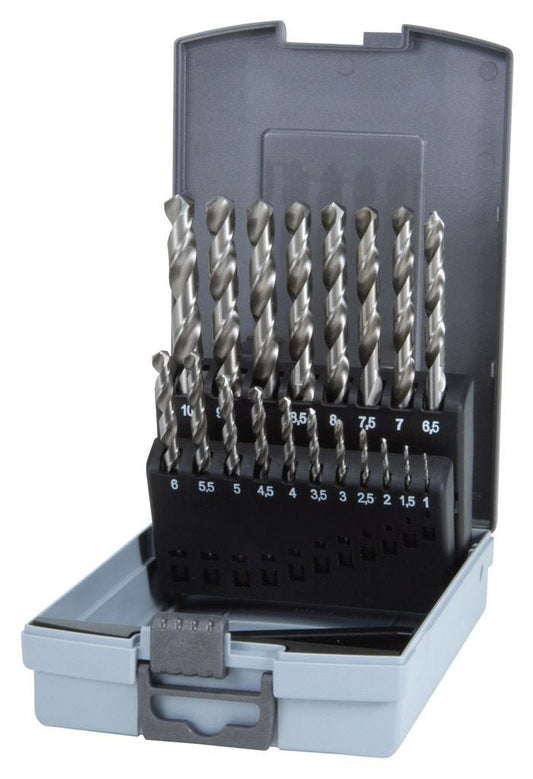 Ruko 815215RO - Juegos de 23 brocas helicoidales DiN 338 tipo N con plaquita de corte de metal duro soldada - Ferrotecnia