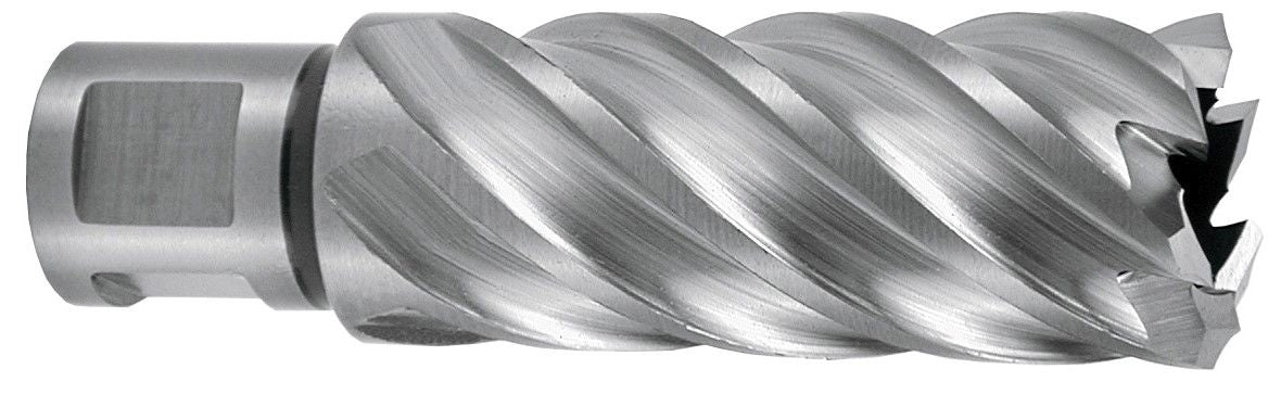 Ruko Broca hueca HSSE - Co 5 con vástago Weldon (3/4") rectificada CBN profundidad de corte 55 mm - Ferrotecnia