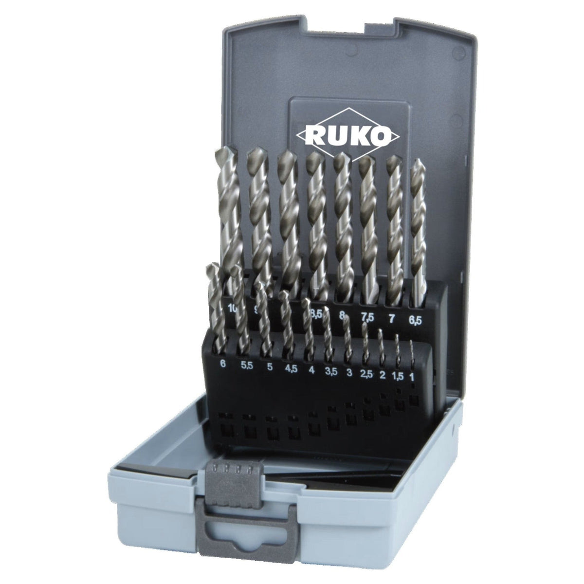 Ruko Juego de brocas helicoidales DIN 338 tipo N HSS-G - Ferrotecnia