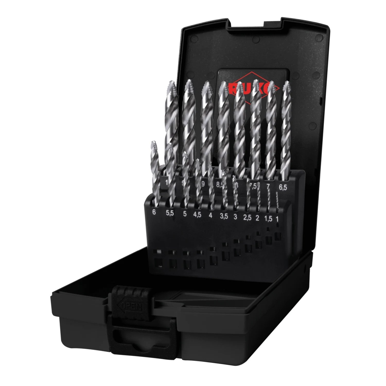 Ruko Juego de brocas helicoidales ULTIMATECUT DIN 338 tipo FLOWSTEP® HSS - Ferrotecnia