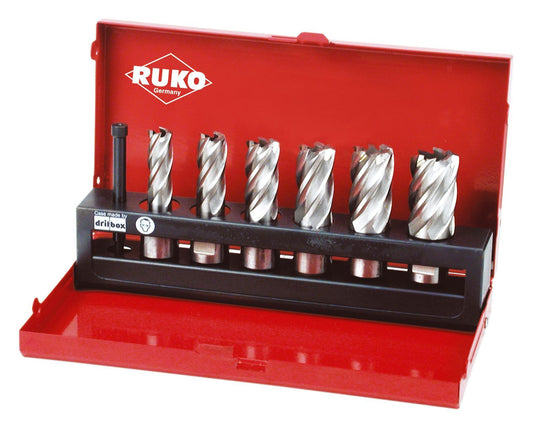 Ruko 108820 - Juego de 6 brocas huecas HSS vástago Weldon