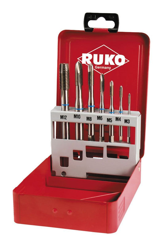 Ruko 245057 - Juego de 7 machos máquina M DIN 371 / 376 HSS rectificados Tipo B