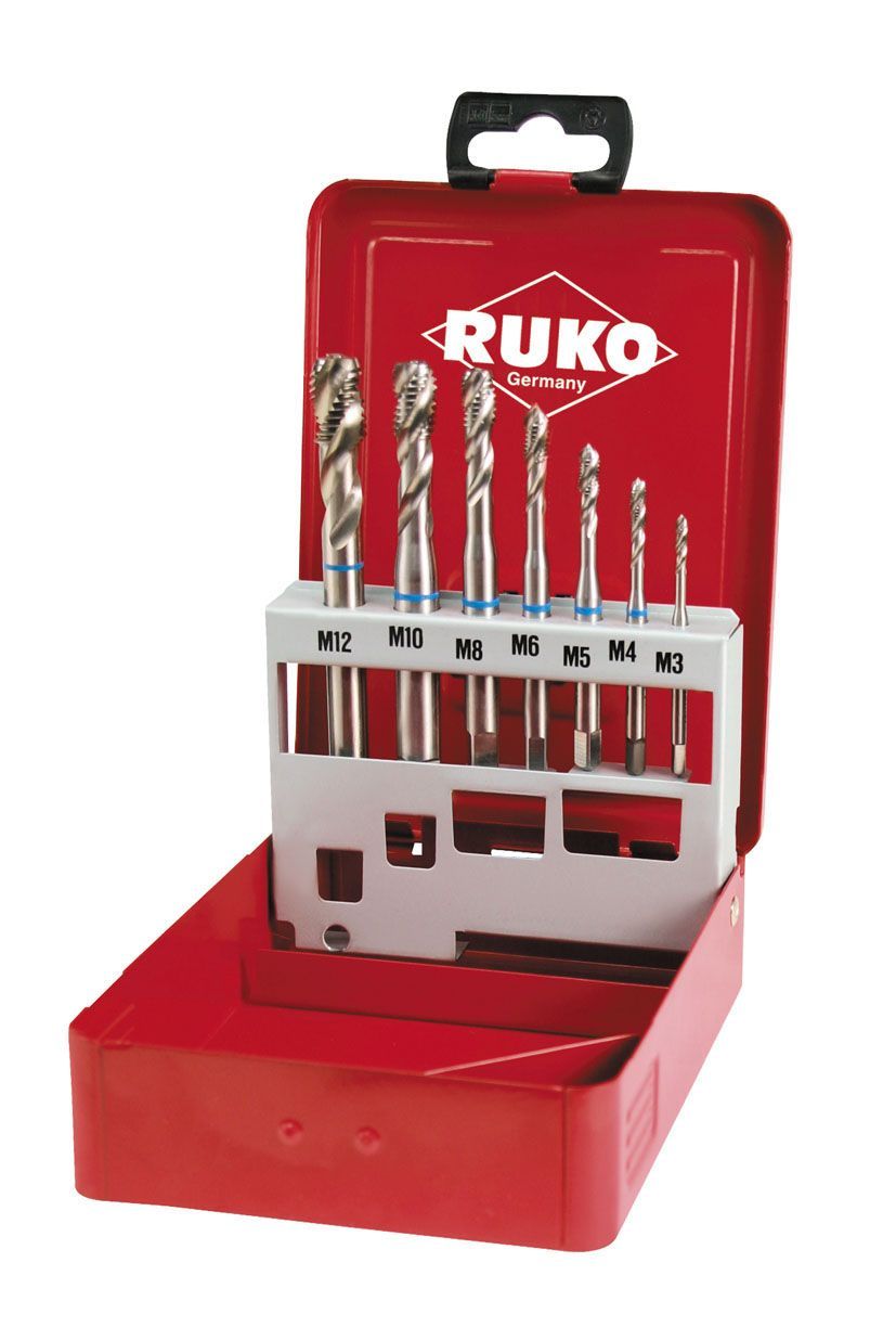 Ruko 245058 - Juego de 7 machos máquina M DIN 371 / 376 HSS rectificados Tipo C