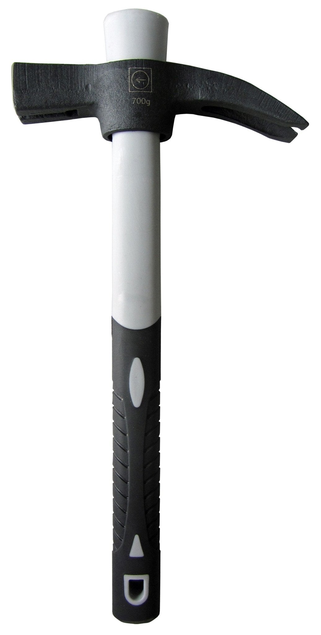 Ruthe 3007049119 - Martillo de encofrador con mango de fibra de vidrio (700 g) - Ferrotecnia