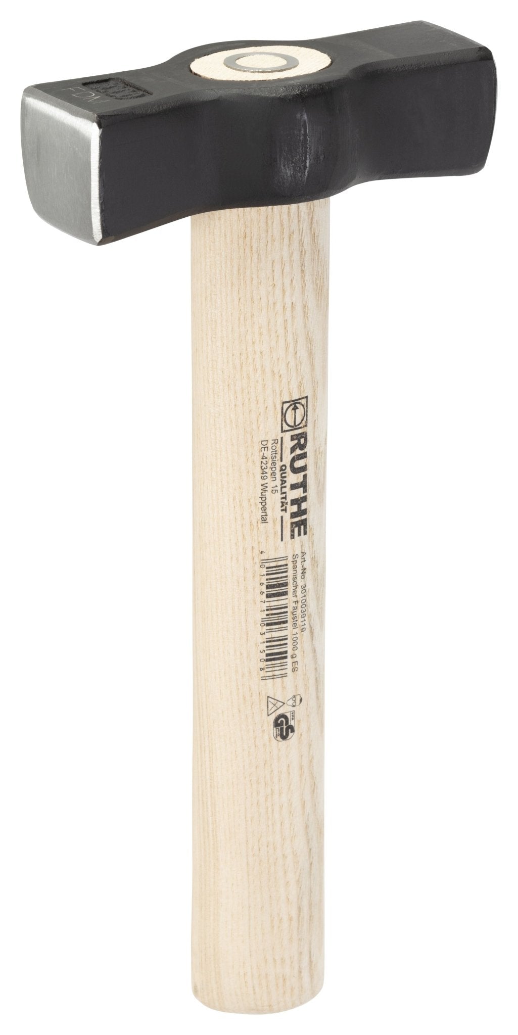 Ruthe 3010039119 - Maceta de albañil con mango de madera de fresno (1000 g) - Ferrotecnia