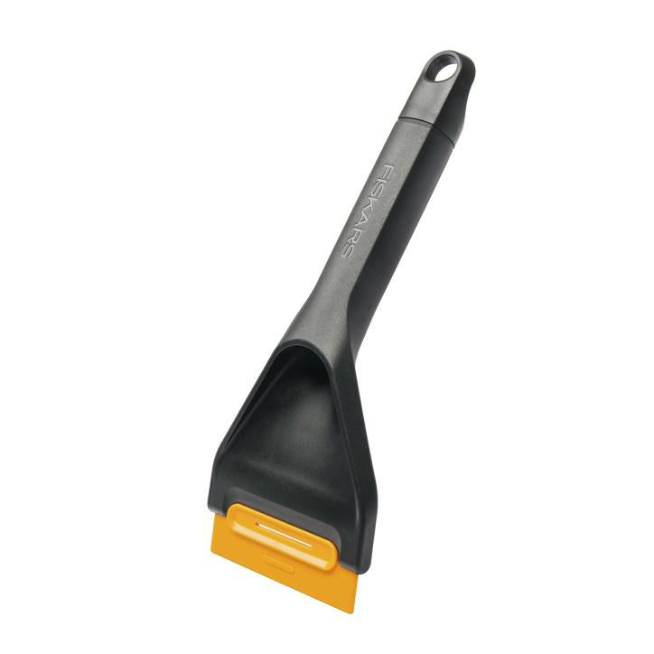 Fiskars Rascador de Hielo Solid para Coche con Borde Duro y Blando, 26 cm, con rascador reemplazable, 1078497
