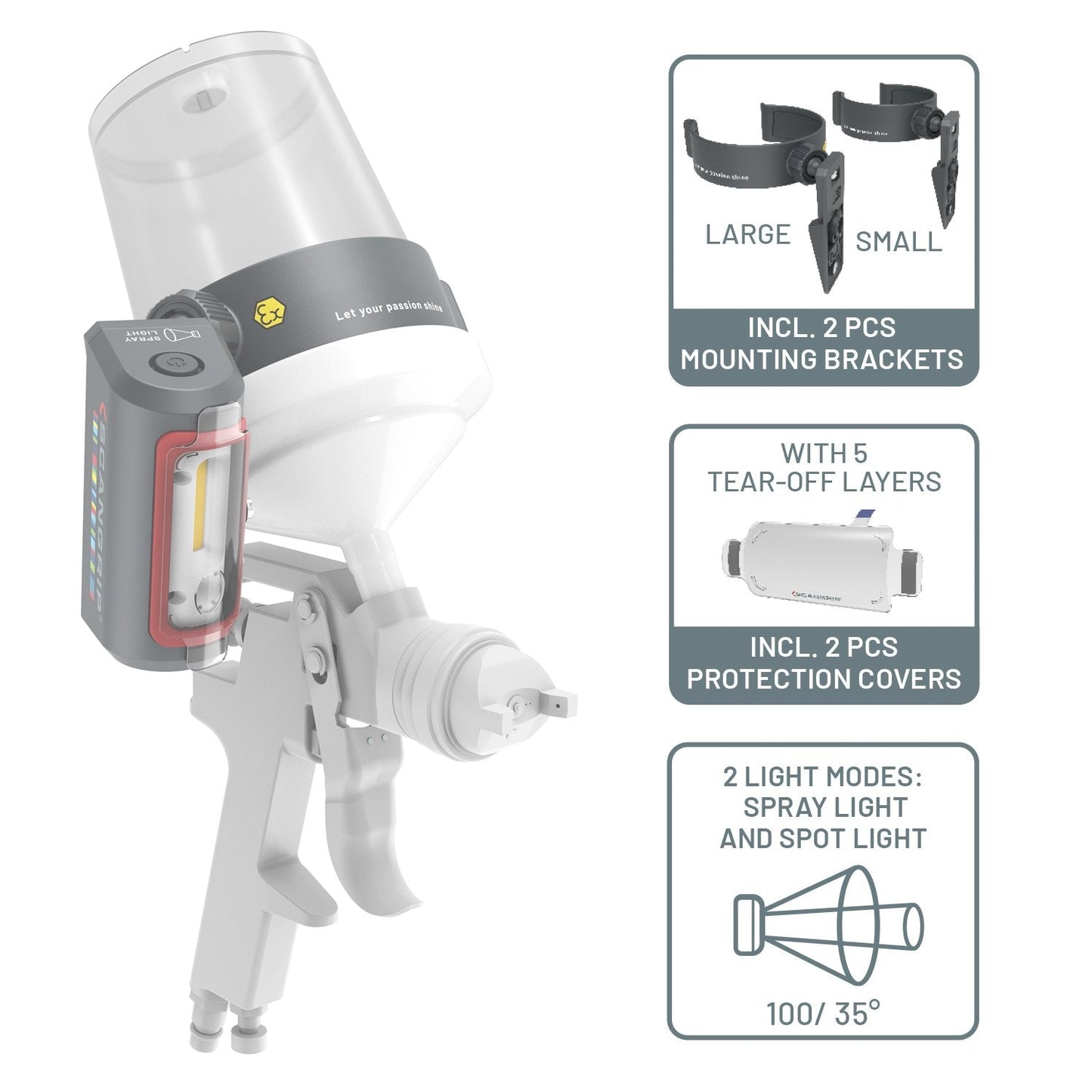 Scangrip 03.5625 - Foco compacto SPRAYMATCH