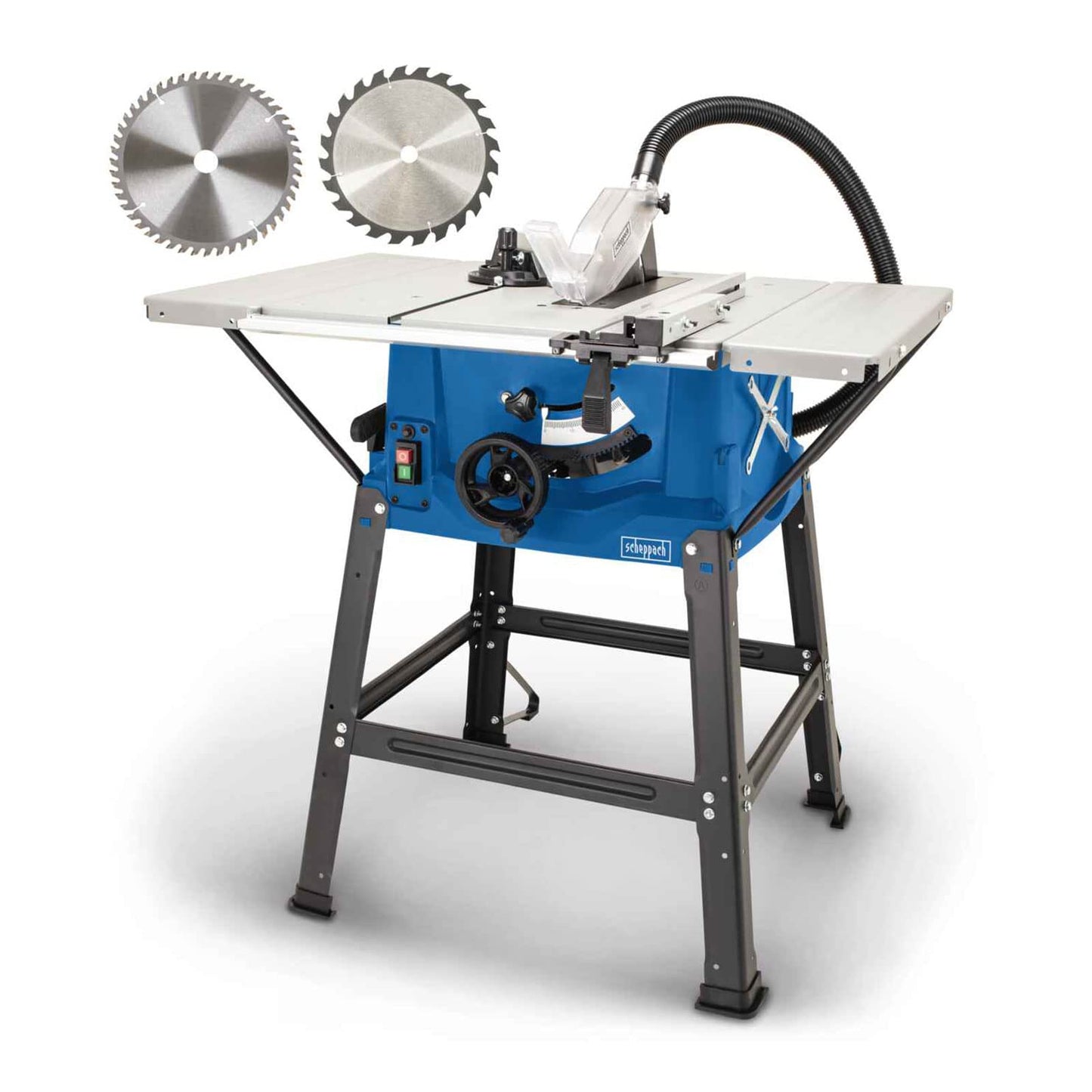 Scheppach 5901310905 - Sierra circular de mesa HS100S, 2000 W, Hoja de 250x30 mm, Altura de corte 85 mm, Incluye 2 hojas