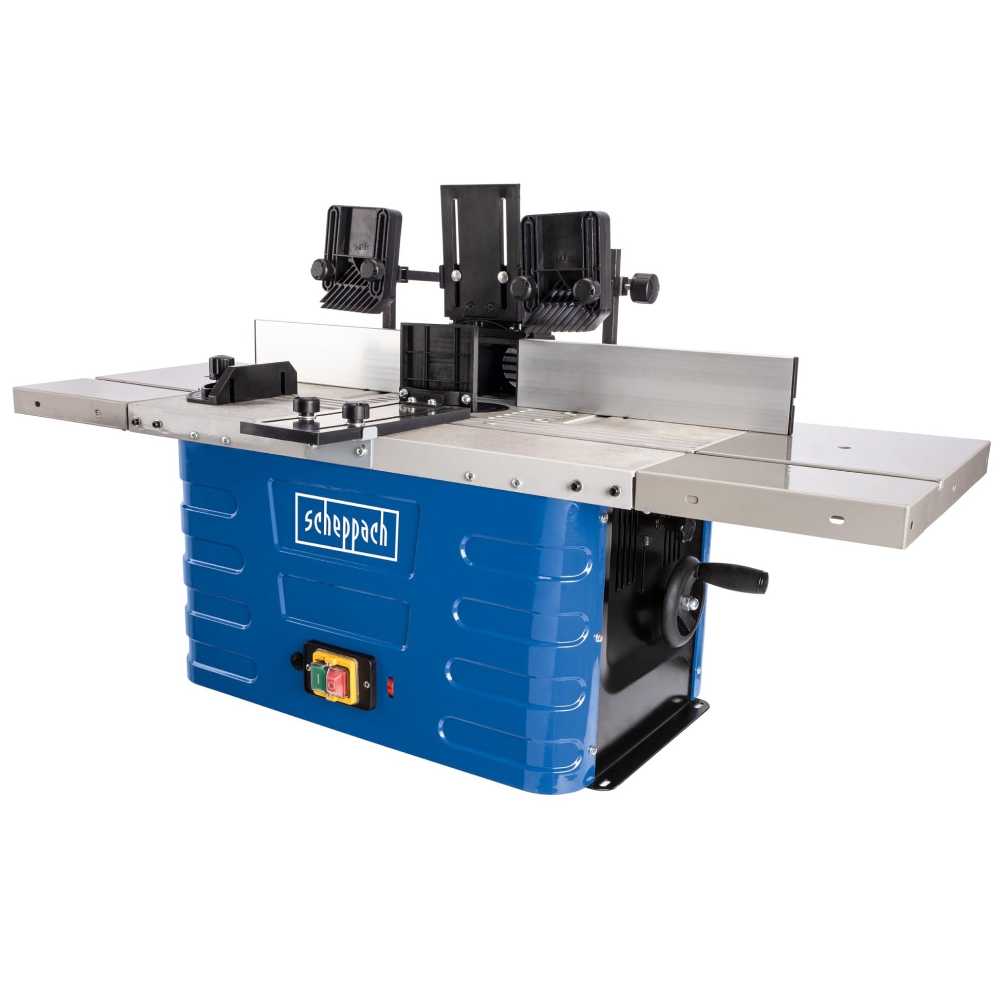 Scheppach 5902107901 - Fresadora de mesa HF50, 1500 W, Pinzas de 6/8/12 mm, Altura máx. 40 mm