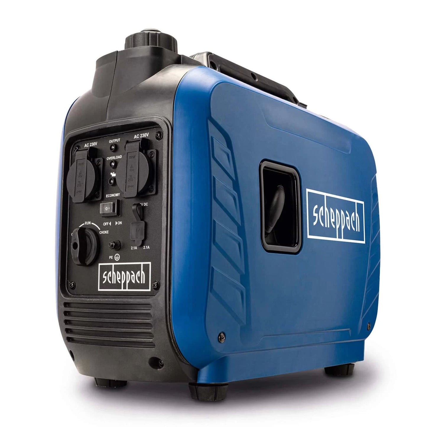 Scheppach 5906240903 - Generador inverter SG2500i, 2000 W, 2 tomas 230 V y 2 USB