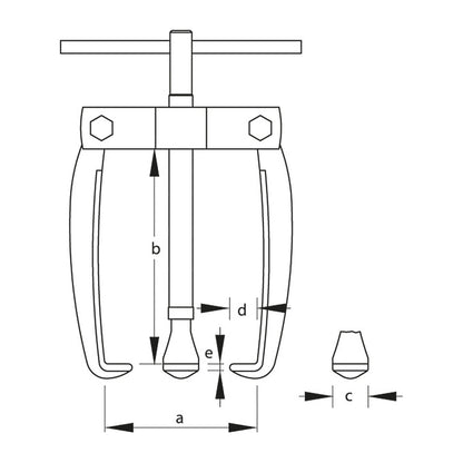 GEDORE 1.19 - Economical 3-Legged Pole Terminal Extractors