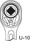 GEDORE 2093 U-10 - Cliquet 1/4", U-10