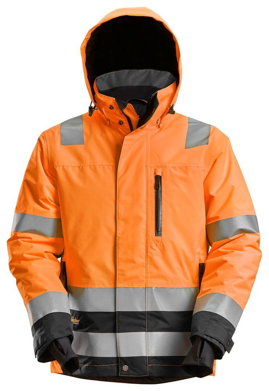 Snickers Workwear - 1132 Chaqueta con aislamiento 37.5® impermeable de alta visibilidad clase 3 naranja/ negro - Ferrotecnia